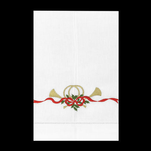 Horn and Holly Hand Towels - Set of 6