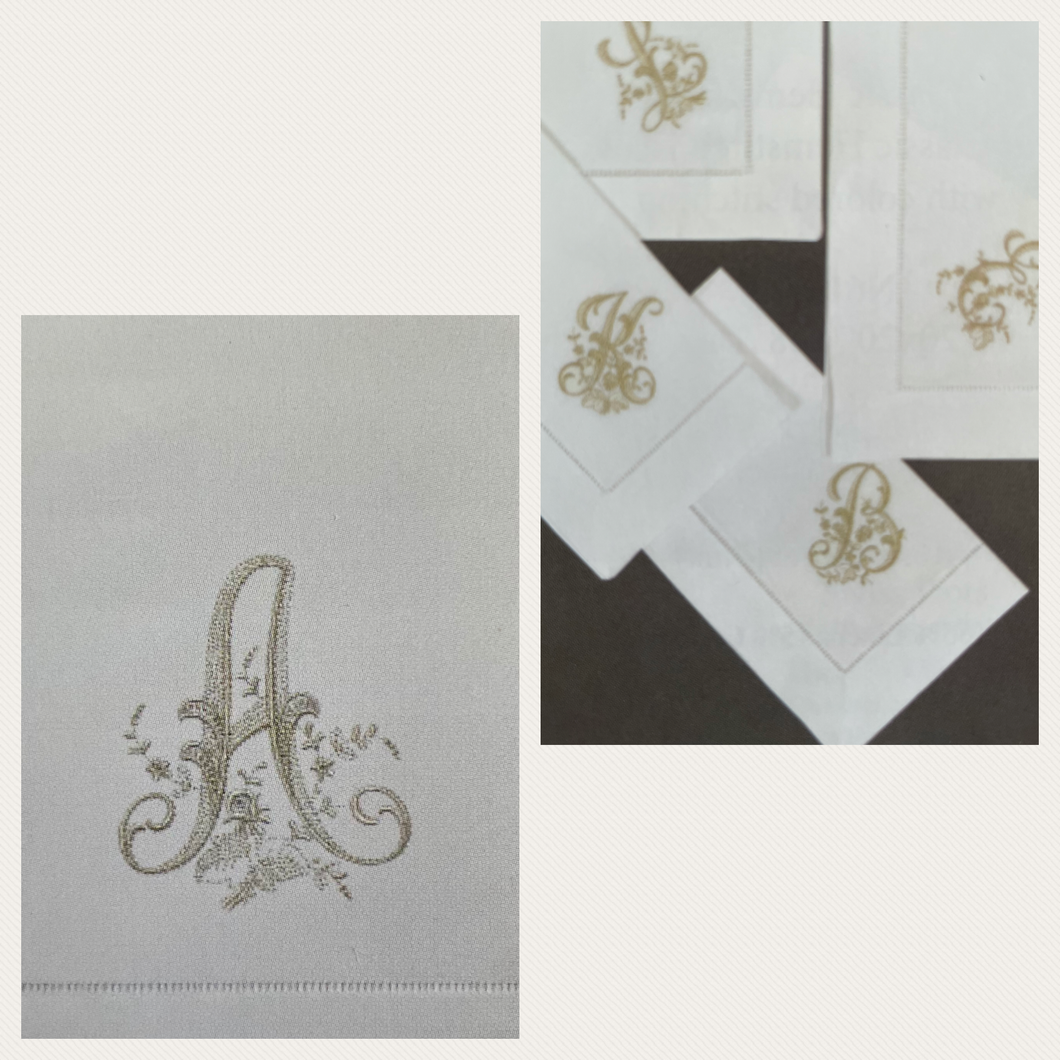 Initial Diner Napkins - Set of 4